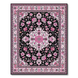 Traditional Persian Pink Floral Medallion Area Rug