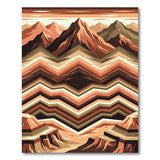 Southwestern Mountain Peaks Zigzag Area Rug