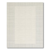 Beige Woven Grid Border Area Rug