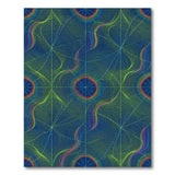 Vibrant Neon Wave Geometric Rug