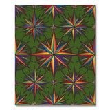 Multi-color and Patterns Rainbow Starburst Geometric Area Rug