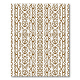 Ornate Bronze Scrollwork Area Rug