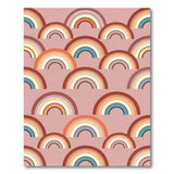 Overlapping Rainbow Arches Area Rug