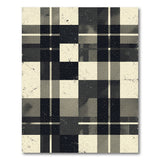 Black and White Distressed Vintage Distressed Black White Plaid Area Rug
