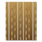 Golden Wheat Stalk Vertical Stripe Rug
