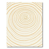 Tree Rings Abstract Area Rug in Soft Beiges