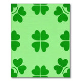 Green Shamrock Clover Pattern Area Rug