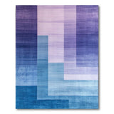 Geometric Blue Teal Modern Area Rug