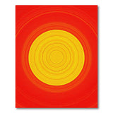 Radiant Sunburst Red Geometric Area Rug