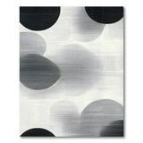 Black White Abstract Circles Area Rug