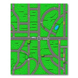 Kids Cartoon Road Map Play Rug