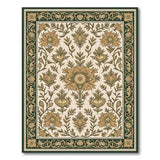 Gold and Silver Gold Floral Traditional Persian Area Rug