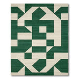 Emerald Green Geometric Modern Geometric Modern Area Rug