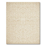 Beige Geometric Trellis Area Rug