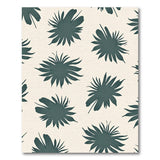Oversized Teal Leaf Silhouette Area Rug