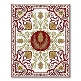Ornate Red Gold Persian Medallion Area Rug
