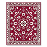 Ornate Red Persian Floral Medallion Rug