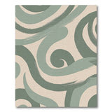 Abstract Area Green Abstract Swirl Area Rug