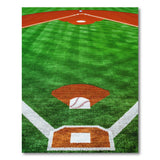 Baseball Diamond Area Rug - Lush Green Field Turf