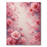Pink Peony Floral Vintage Area Rug