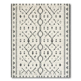 Black and White Black White Heritage Tribal Geometric Rug