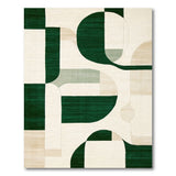 Emerald Curves Abstract Geometric Area Rug