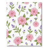 Pink Pink Roses Lavender Floral Area Rug