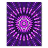 Radiant Purple Starburst Geometric Area Rug