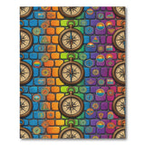 Rainbow Compass Geometric Area Rug