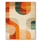 Bold Abstract Orange Area Rug