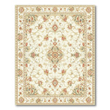 Traditional Persian Ivory Traditional Persian Floral Rug