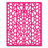 Vibrant Pink Hexagonal Lattice Area Rug