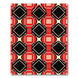 Multi-color and Patterns Bold Red Black Geometric Diamond Area Rug