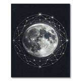 Geometric Moon Constellation Area Rug