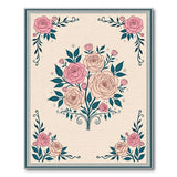 Floral Vintage Pink Blush Pink Roses Floral Vintage Area Rug