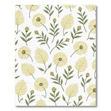 Sunny Yellow Daisy Fern Floral Area Rug