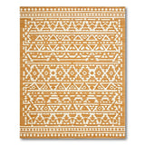 Terracotta Ivory Geometric Tribal Area Rug