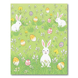 ODIKA Washable Easter Bunny Rabbit Area Rug - Low Pile Non-Slip Kids & Pet Friendly Nursery Carpet