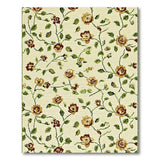 Cream Rose Vine Floral Area Rug