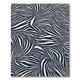 Black White Swirling Zebra Area Rug