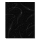 Starry Nebula Swirl Black White Abstract Area Rug