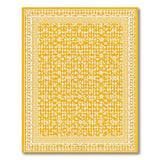 ODIKA Yellow Floral Washable Area Rug - Low Pile Non-Slip Traditional Rug