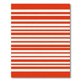 Geometric Modern Bold Red and White Striped Area Rug