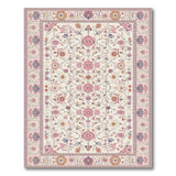 Multi-color and Patterns Pink Floral Persian Area Rug