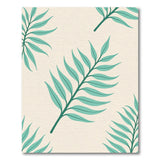 Teal Leaves Beige Area Rug