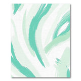 Teal Brush Stroke Abstract Area Rug