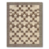 Brown and Tan Modern Geometric Tan Brown Area Rug