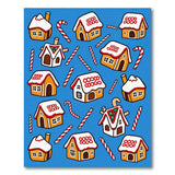 Whimsical Gingerbread Houses Candy Canes Area Rug