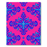 Vibrant Pink Teal Ornate Persian Area Rug