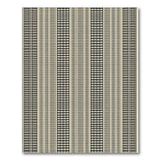 Black White Vertical Houndstooth Stripe Area Rug